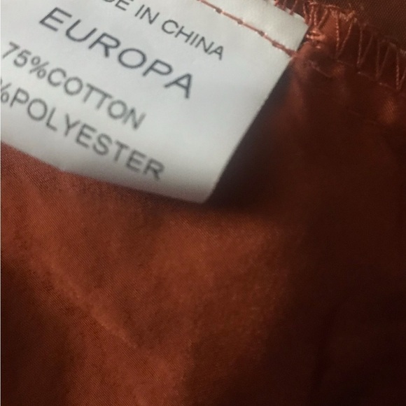 Europa Brown sweetheart neckline tie crop top size 2Xl Nwt minimalist feminine - Picture 4 of 4